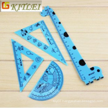 Hot Selling Ruler Student Specialized Scale Ruler Set 30cm Size Plastic Ruler for Promotion